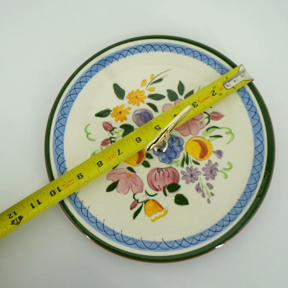 Stangl Tidbit Tray Serving Plate 10in Multicolor Fruit and Flowers Vintage MCM